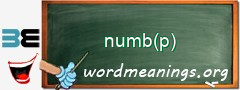 WordMeaning blackboard for numb(p)